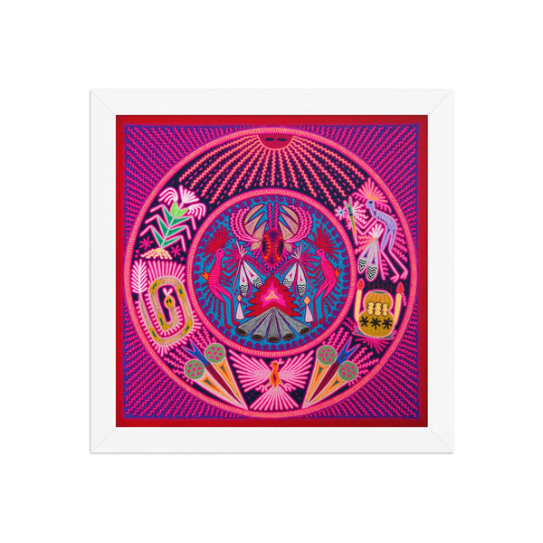 Huichol Yarn Painting Print • L - 121 - Huichol Arts