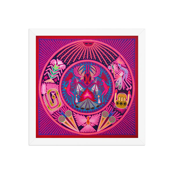 Huichol Yarn Painting Print • L - 121 - Huichol Arts