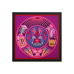 Huichol Yarn Painting Print • L - 121 - Huichol Arts