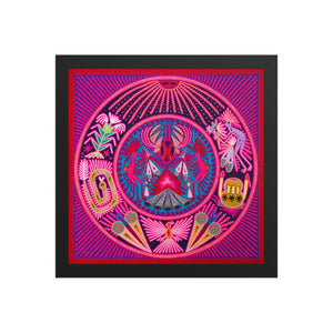 Huichol Yarn Painting Print • L - 121 - Huichol Arts