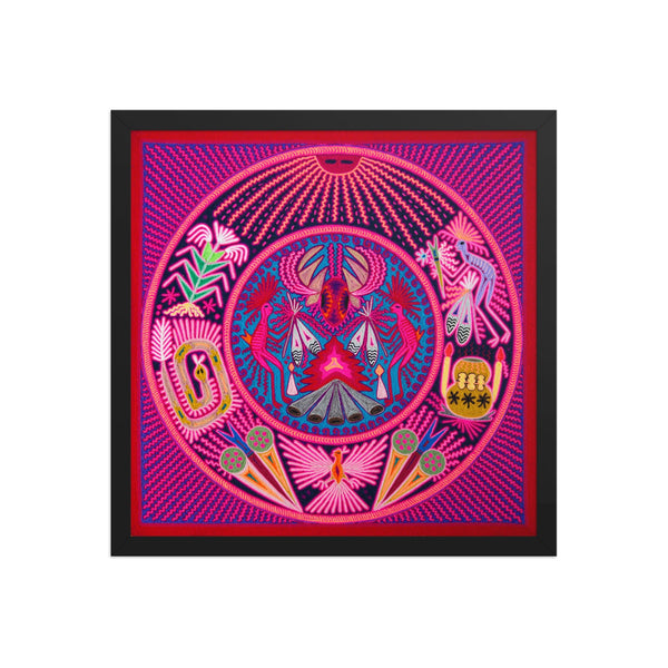 Huichol Yarn Painting Print • L - 121 - Huichol Arts