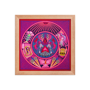 Huichol Yarn Painting Print • L - 121 - Huichol Arts