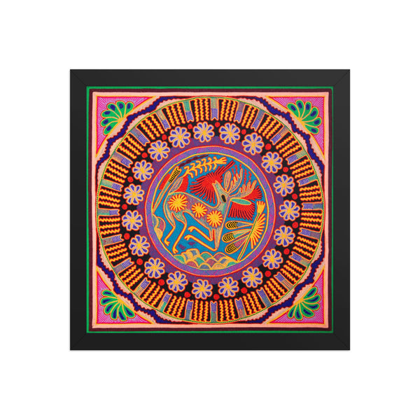 Huichol Yarn Painting Print • L - 122 - Huichol Arts