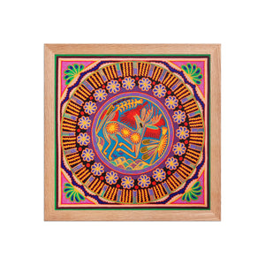 Huichol Yarn Painting Print • L - 122 - Huichol Arts