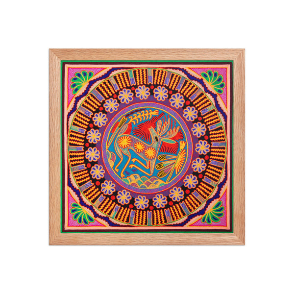 Huichol Yarn Painting Print • L - 122 - Huichol Arts