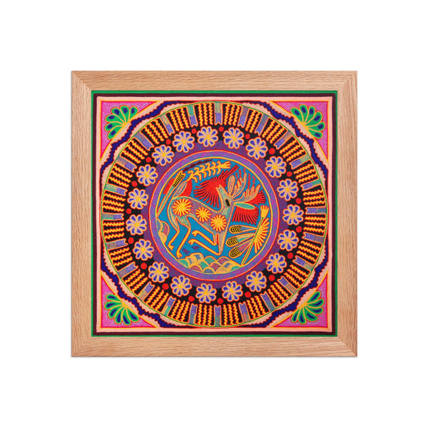 Huichol Yarn Painting Print • L - 122 - Huichol Arts