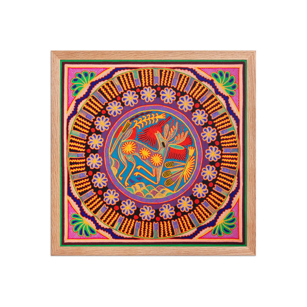 Huichol Yarn Painting Print • L - 122 - Huichol Arts