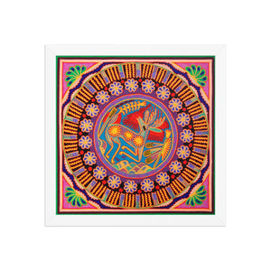 Huichol Yarn Painting Print • L - 122 - Huichol Arts
