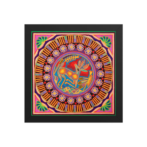 Huichol Yarn Painting Print • L - 122 - Huichol Arts
