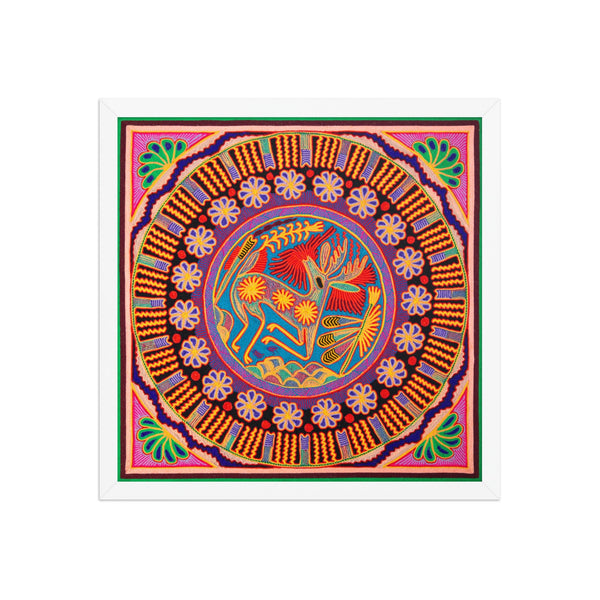 Huichol Yarn Painting Print • L - 122 - Huichol Arts