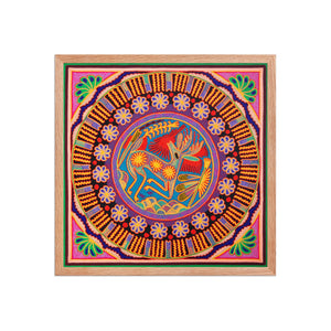 Huichol Yarn Painting Print • L - 122 - Huichol Arts