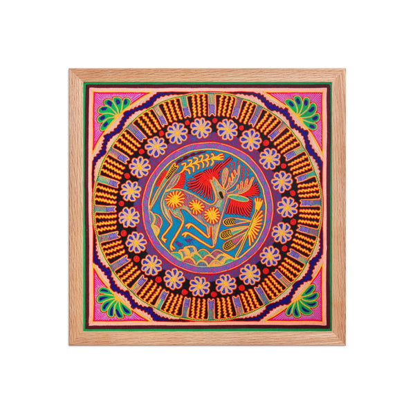 Huichol Yarn Painting Print • L - 122 - Huichol Arts