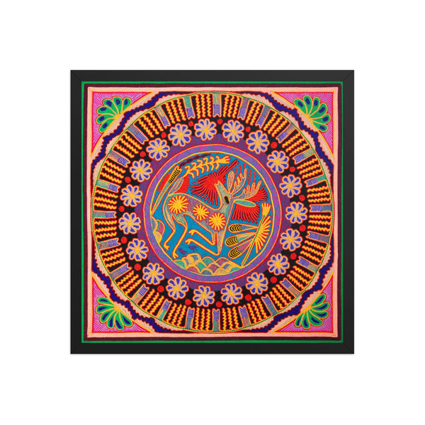 Huichol Yarn Painting Print • L - 122 - Huichol Arts