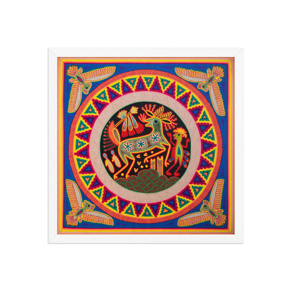 Huichol Yarn Painting Print • L - 123 - Huichol Arts