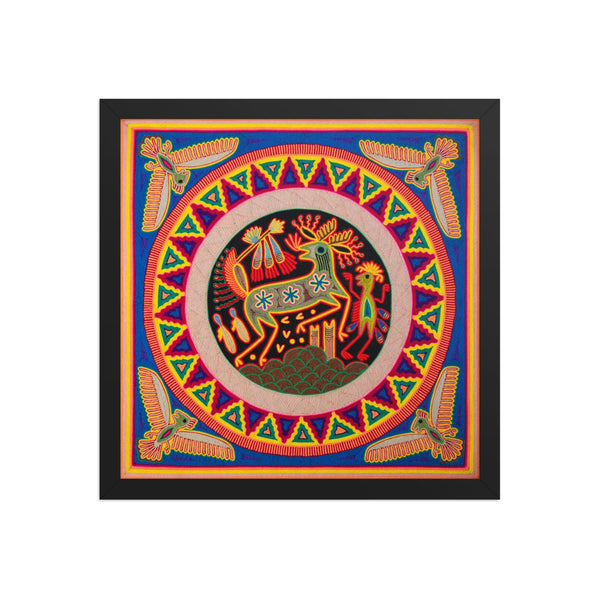 Huichol Yarn Painting Print • L - 123 - Huichol Arts