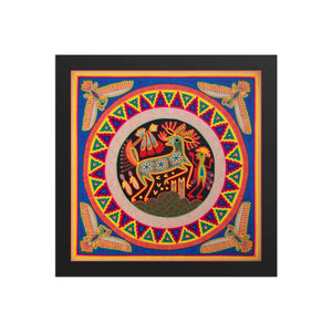 Huichol Yarn Painting Print • L - 123 - Huichol Arts