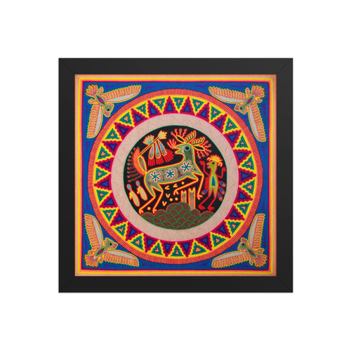 Huichol Yarn Painting Print • L - 123 - Huichol Arts