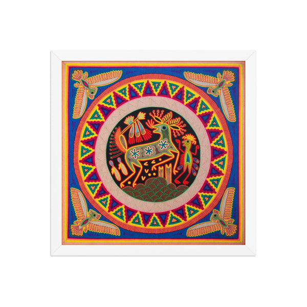 Huichol Yarn Painting Print • L - 123 - Huichol Arts