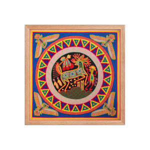 Huichol Yarn Painting Print • L - 123 - Huichol Arts