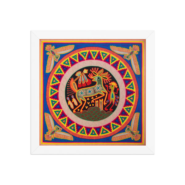Huichol Yarn Painting Print • L - 123 - Huichol Arts