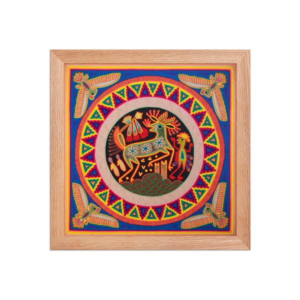 Huichol Yarn Painting Print • L - 123 - Huichol Arts