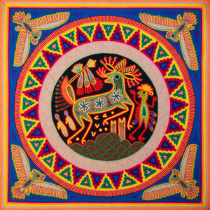 Huichol Yarn Painting Print • L - 123 - Huichol Arts
