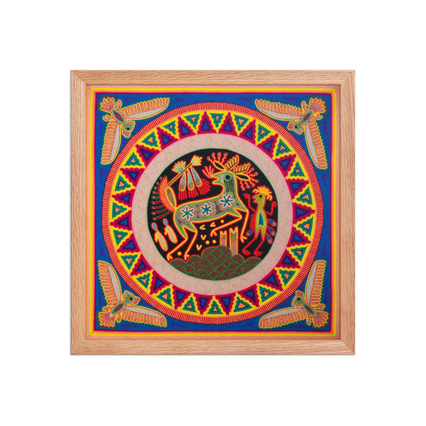 Huichol Yarn Painting Print • L - 123 - Huichol Arts