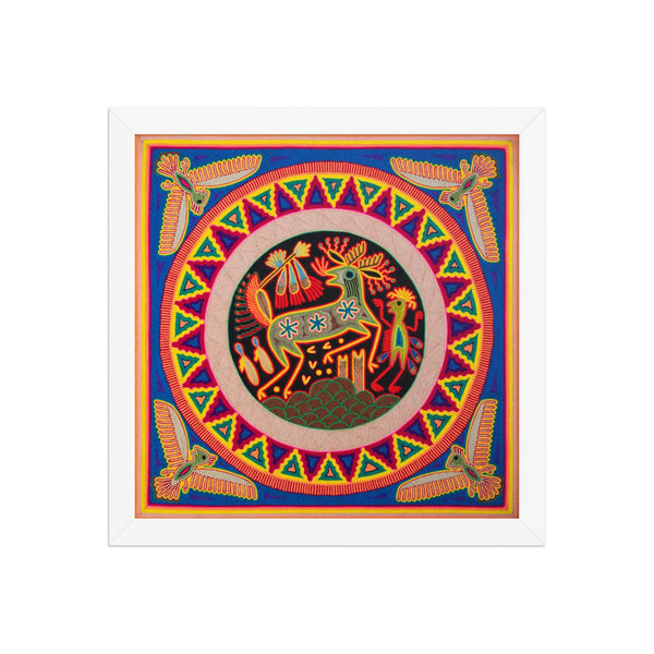 Huichol Yarn Painting Print • L - 123 - Huichol Arts