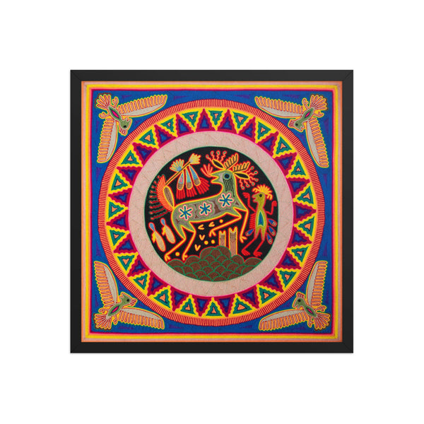 Huichol Yarn Painting Print • L - 123 - Huichol Arts