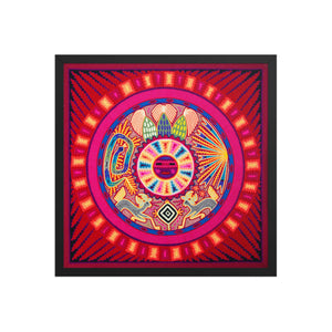 Huichol Yarn Painting Print • L - 124 - Huichol Arts