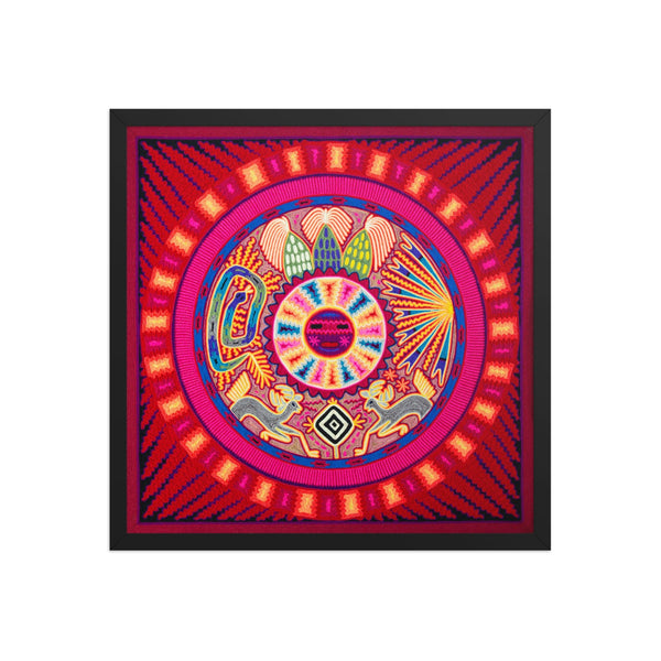 Huichol Yarn Painting Print • L - 124 - Huichol Arts