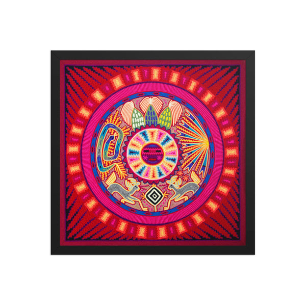 Huichol Yarn Painting Print • L - 124 - Huichol Arts