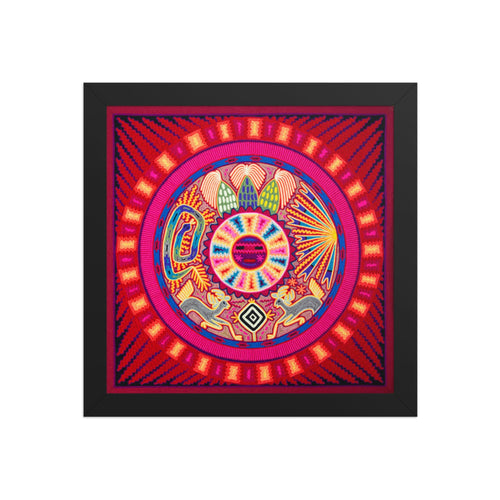 Huichol Yarn Painting Print • L - 124 - Huichol Arts