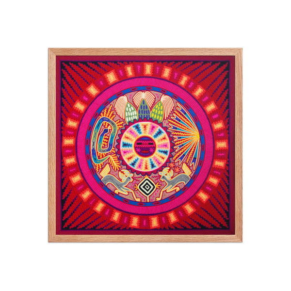 Huichol Yarn Painting Print • L - 124 - Huichol Arts