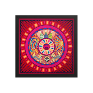 Huichol Yarn Painting Print • L - 124 - Huichol Arts