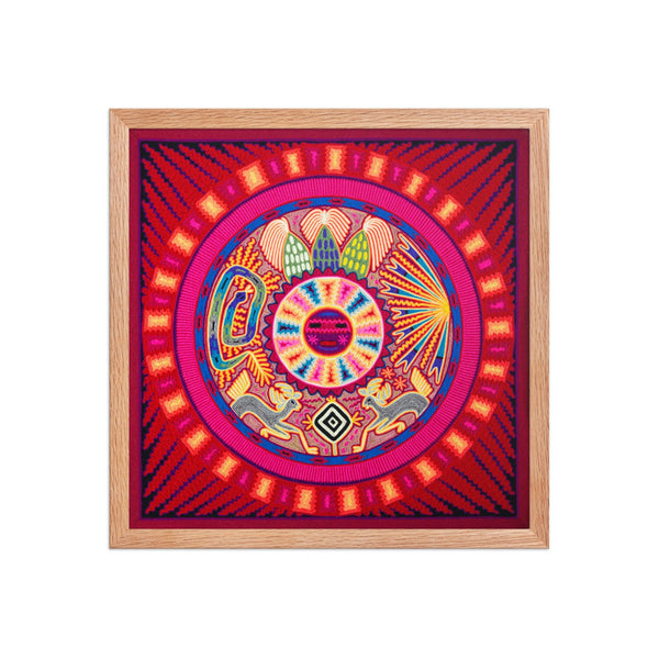 Huichol Yarn Painting Print • L - 124 - Huichol Arts
