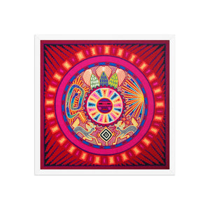 Huichol Yarn Painting Print • L - 124 - Huichol Arts