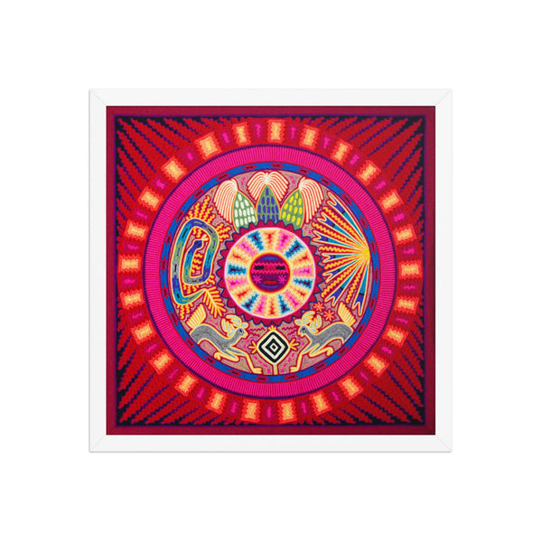 Huichol Yarn Painting Print • L - 124 - Huichol Arts