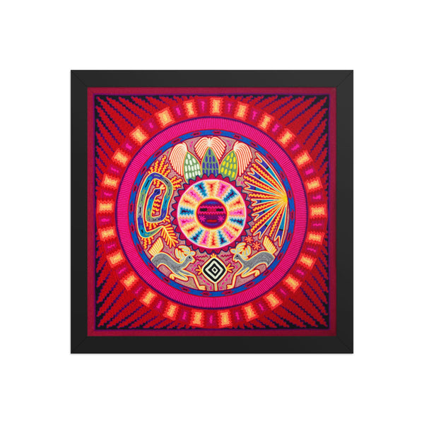 Huichol Yarn Painting Print • L - 124 - Huichol Arts