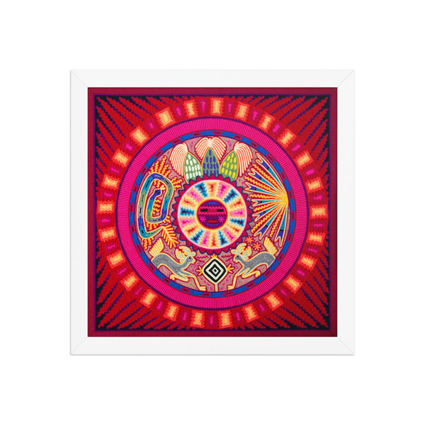 Huichol Yarn Painting Print • L - 124 - Huichol Arts