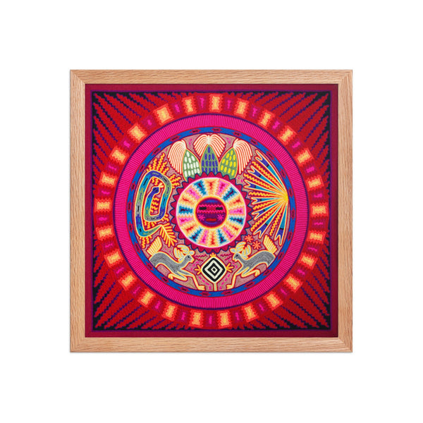 Huichol Yarn Painting Print • L - 124 - Huichol Arts