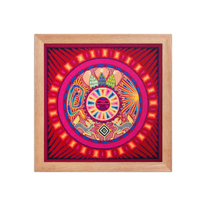 Huichol Yarn Painting Print • L - 124 - Huichol Arts
