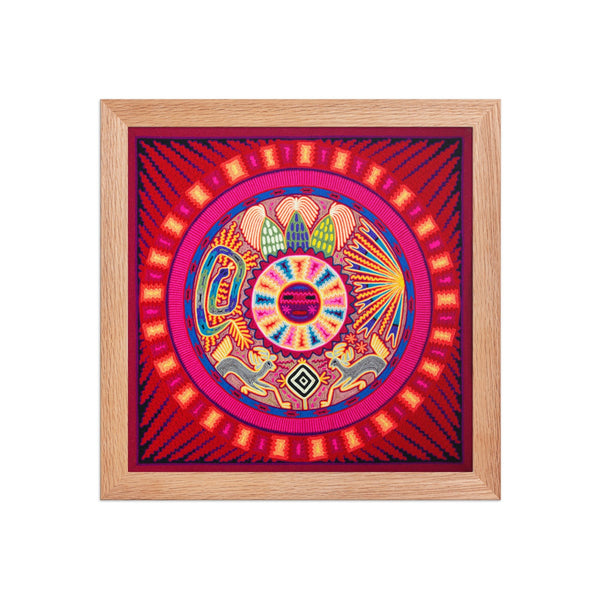 Huichol Yarn Painting Print • L - 124 - Huichol Arts