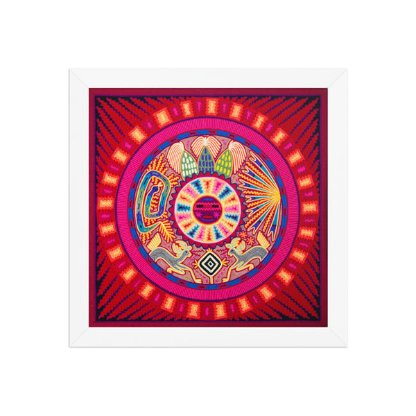 Huichol Yarn Painting Print • L - 124 - Huichol Arts