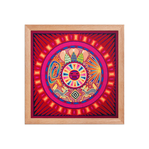 Huichol Yarn Painting Print • L - 124 - Huichol Arts