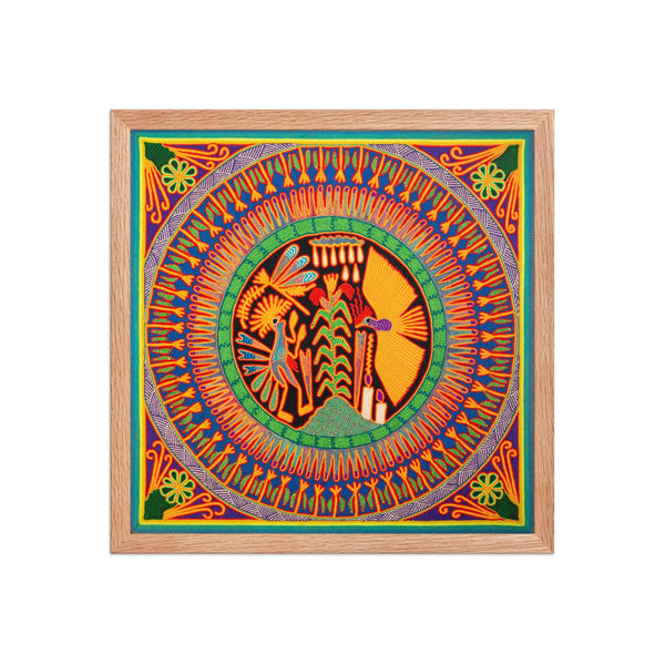 Huichol Yarn Painting Print • L - 125 - Huichol Arts