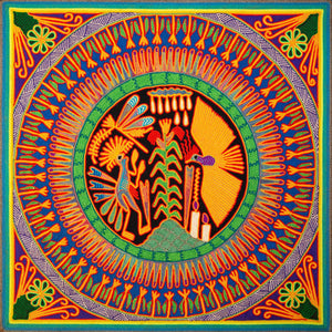 Huichol Yarn Painting Print • L - 125 - Huichol Arts