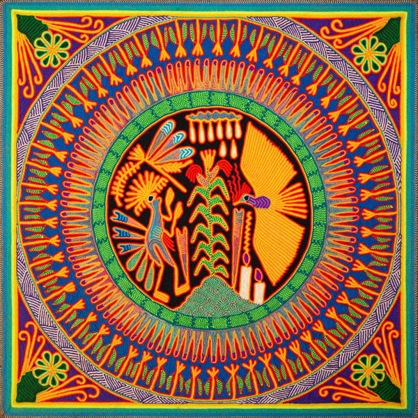 Huichol Yarn Painting Print • L - 125 - Huichol Arts