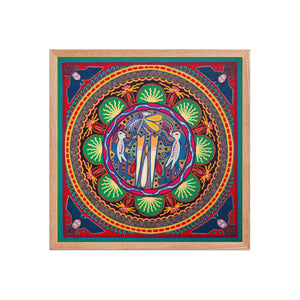 Huichol Yarn Painting Print • L - 127 - Huichol Arts