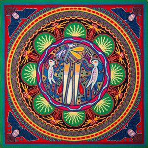 Huichol Yarn Painting Print • L - 127 - Huichol Arts